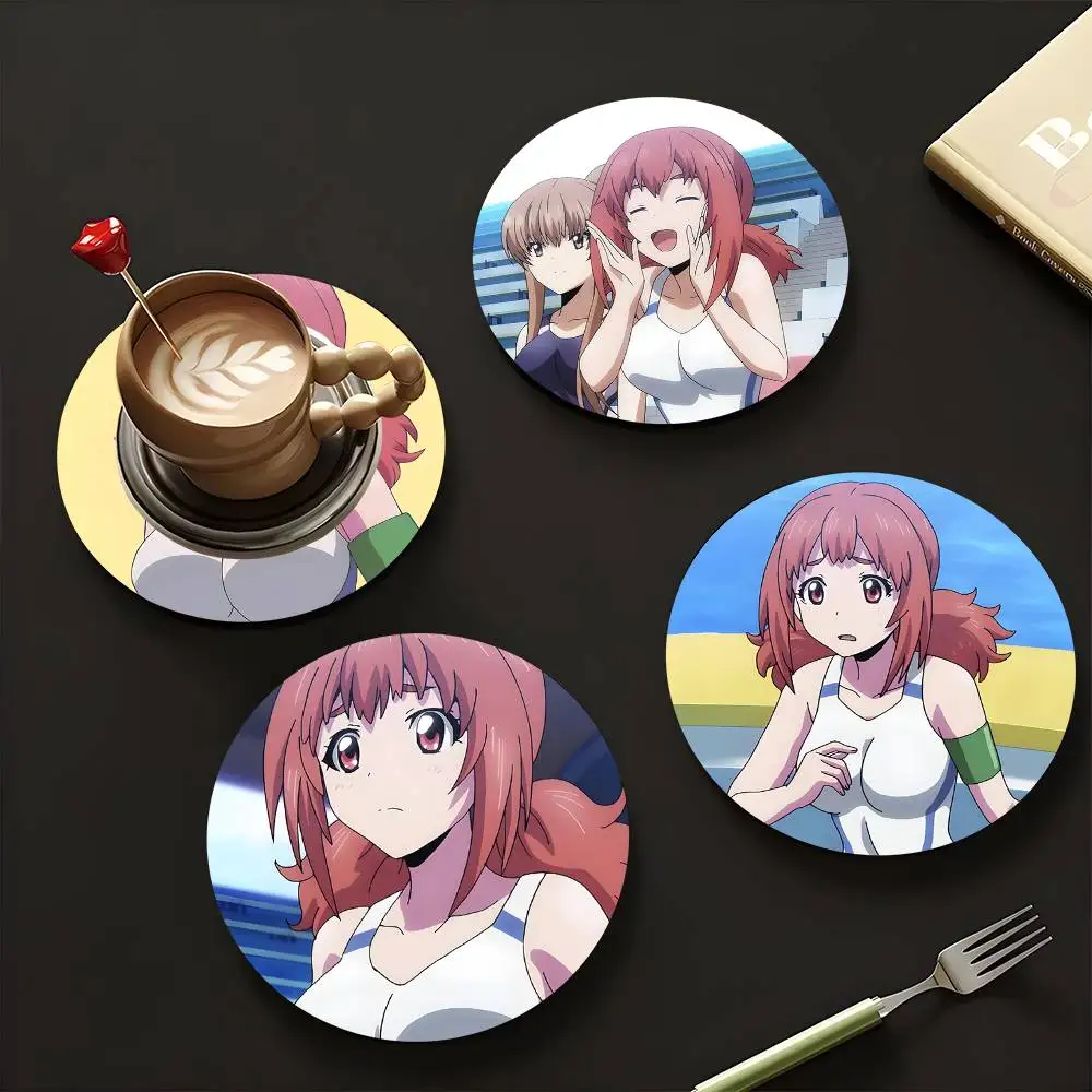 1pc Non Toyoguchi Anime Characters Wooden Coaster Colour Printing Cup Mat Home Desk Decoration Gifts