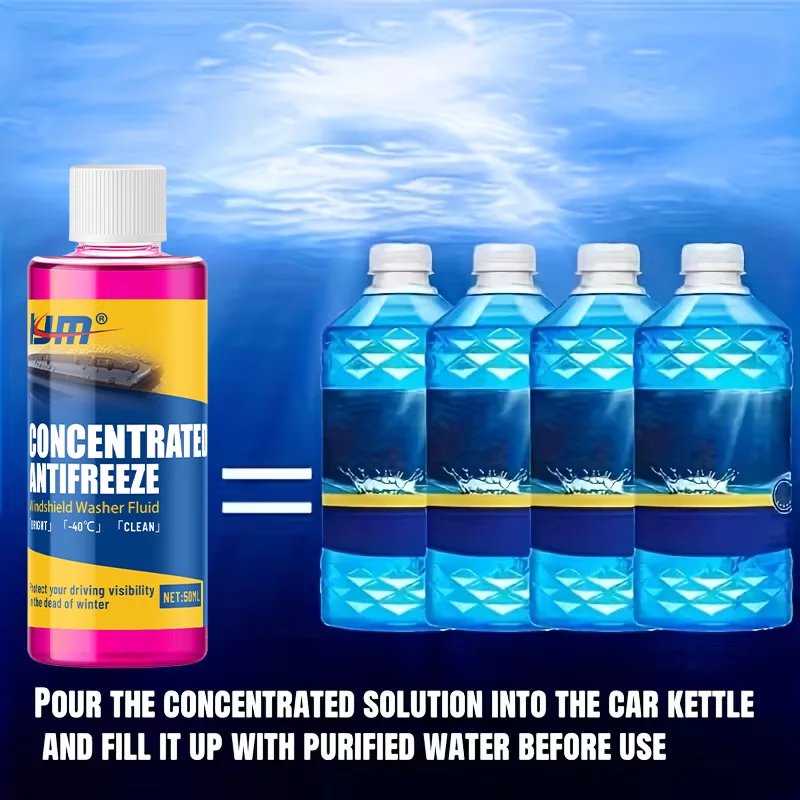 KJM 50ml Concentrated Windshield Washer Fluid High-Efficiency Car Glass Cleaner for Oil Film Insect Residue And Road Grime view 5