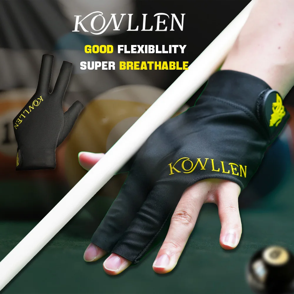

KONLLEN Billiards Glove with Fingerless Gloves Left/Right Hand Gloves for Snooker Gloves Pool /Carom Gloves Billiards Accessorie