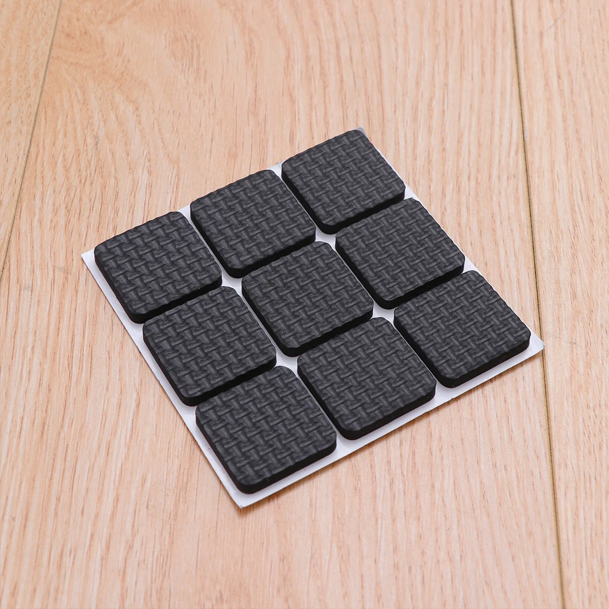 

10 Sheets Furniture Grippers Eva Black Square Self-Adhesive Chair Table Leg Pads Anti-Friction Floor Protectors Stop Slide
