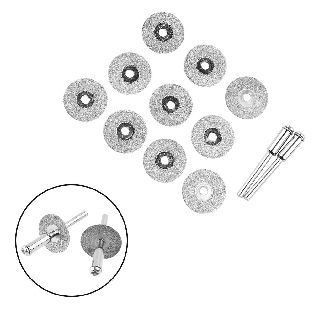 Disco da taglio diamantato con lama per sega 12 pezzi/set per utensile rotante per piastrelle in vetro, metallo, mola tagliata, utensili abrasivi