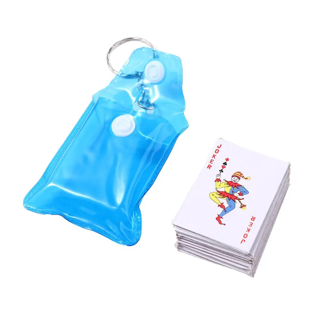 for Gift Car Key Chain Board Game Keyholder Small Bag Pendant Mini Poker Playing Cards Key Rings Poker Keychain