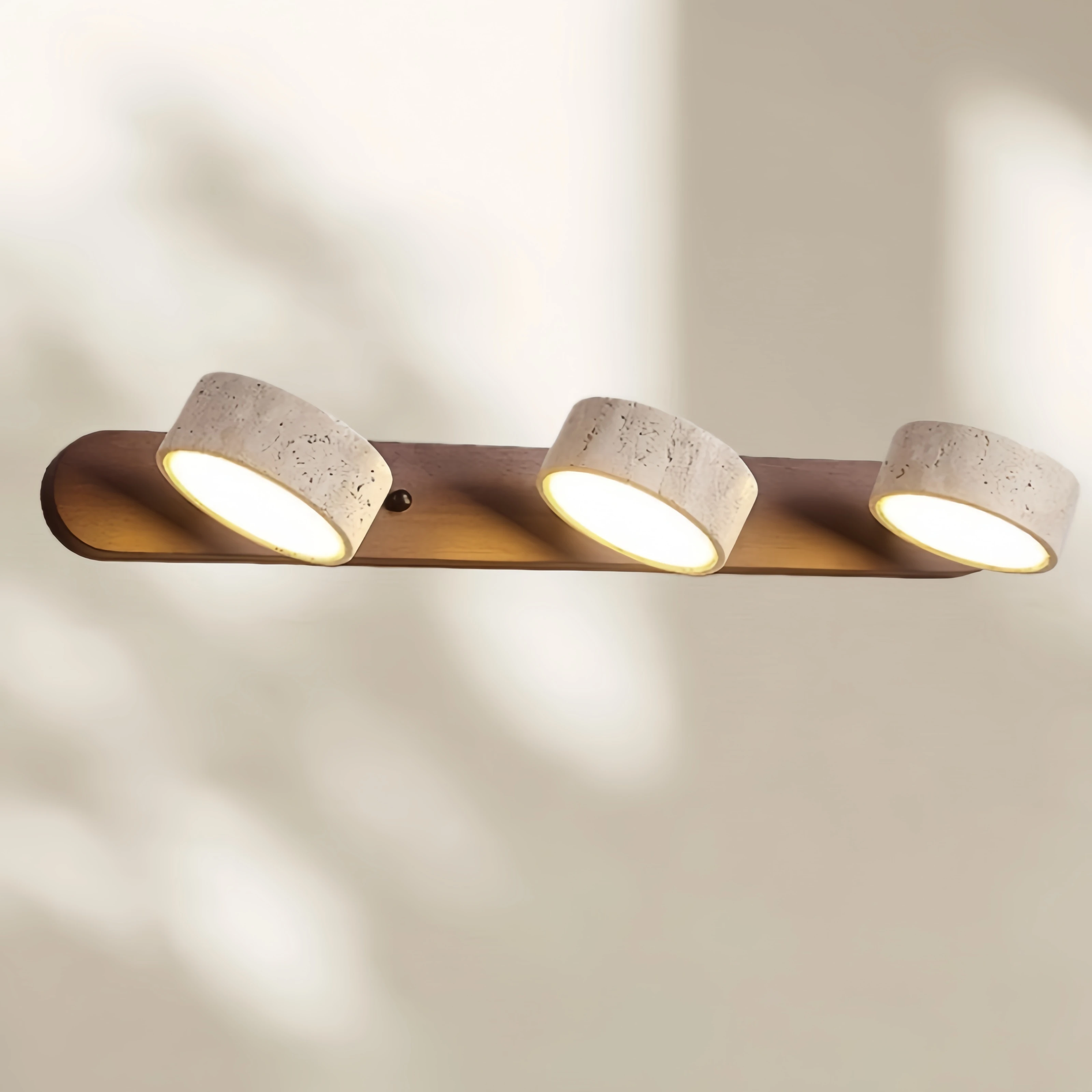 Spanish luxury Natural Stone LED Mirror Front Light for Bathroom Washing Basin Post-modern Dressing room marble wall lamp sconce