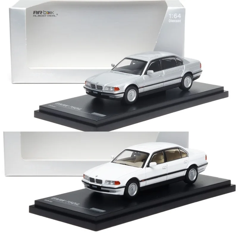in-stock-1-64-3rd-generation-7-series-e38-750il-silver-and-white-alloy-die-cast-simulation-car-modeladult-decorationboys'-toy