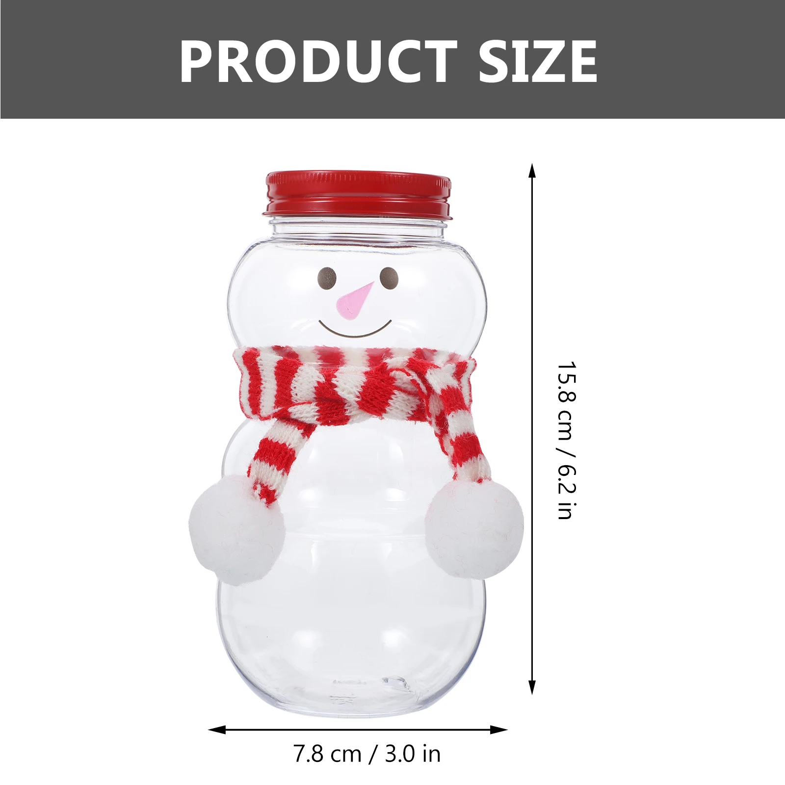 10 Pcs Christmas Snowman Candy Jar Gift Packaging Bottles 500ml Xmas Juice Bottle with Caps Portable Milk Wrapping for Party