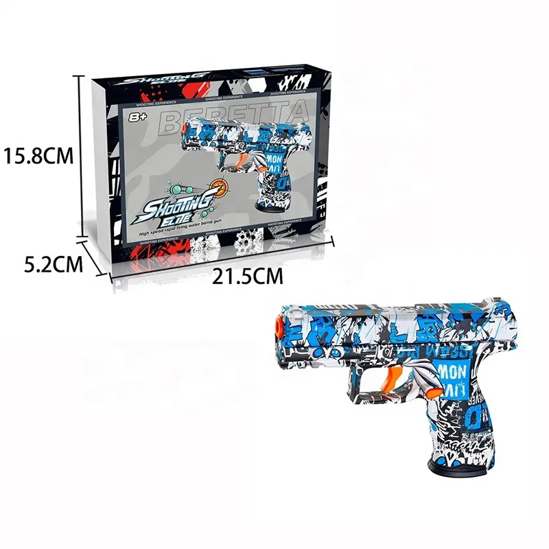 Nueva pistola de juguete Blaster de hidrogel para exteriores, pistolas eléctricas de balas suaves de dibujos animados, Kit de artesanía de plástico y ABS, pistola de Gel para montar, nueva