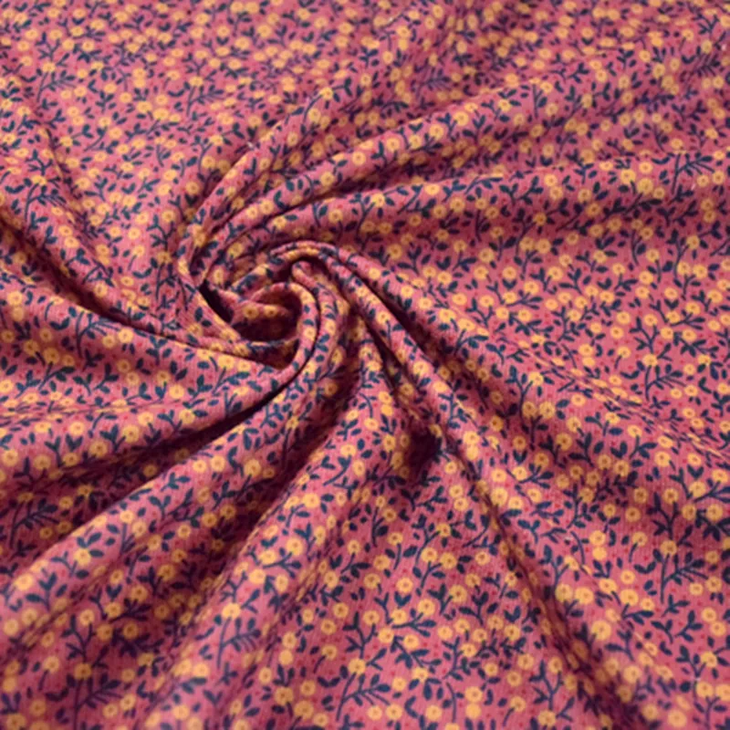 Little Flower Print Corduroy Fabric for Trousers, Coat, Shoe Surface, Girl Garment Tissue, Autumn, Winter, Cute, Sweet, T1770