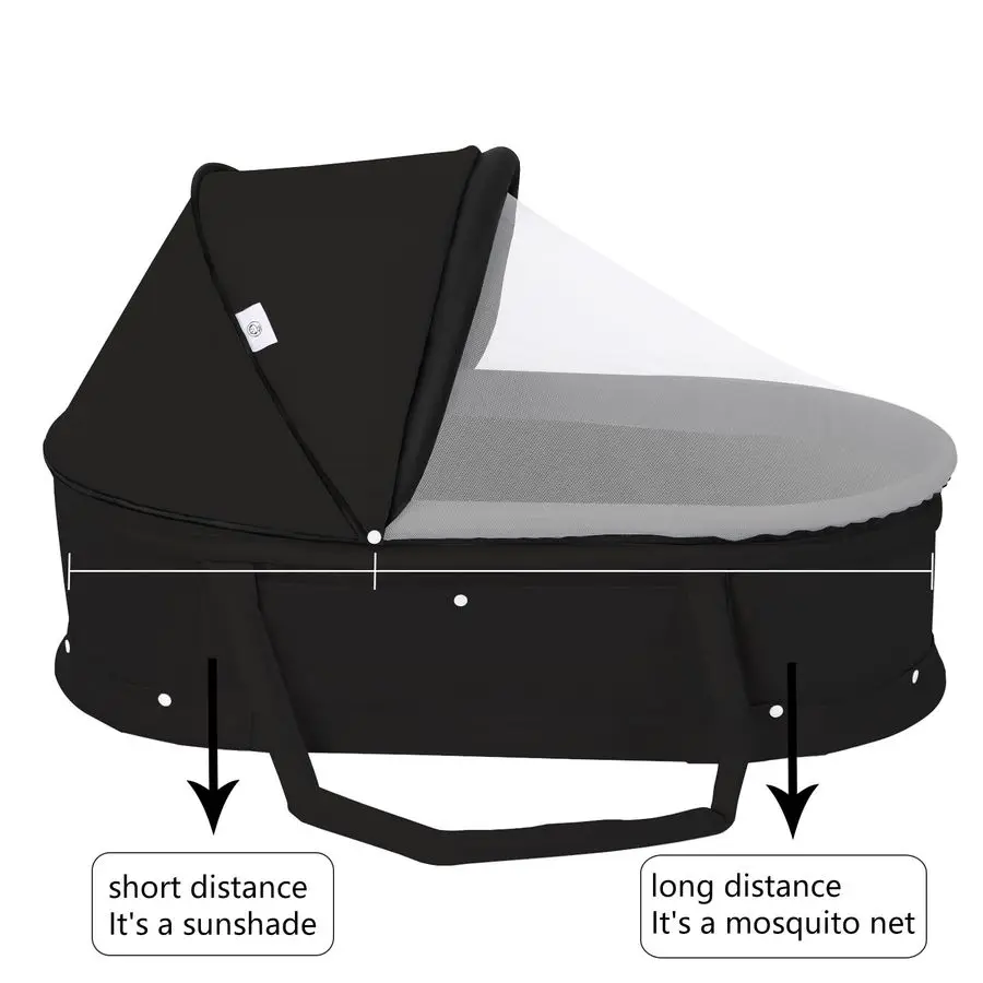 سرير محمول للسفر، سرير نوم للأطفال، سرير خفيف الوزن قابل للطي مع غطاء ظلة، تصميم مدمج قابل للطي جديد #3