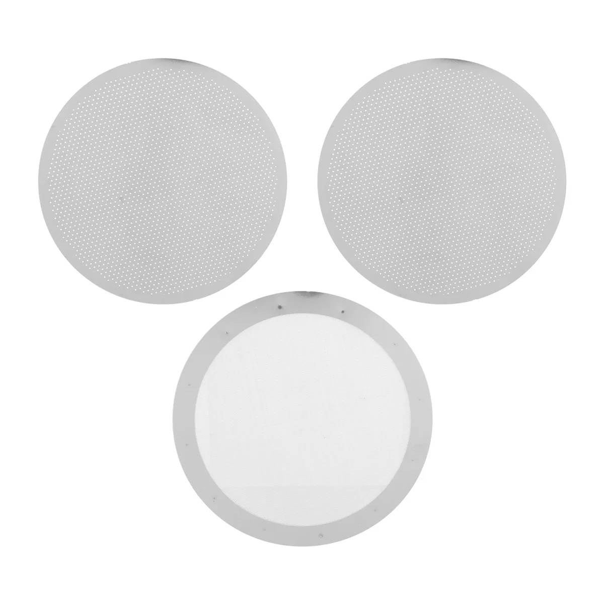 Reutilizável café filtro malha para AeroPress, Espresso Maker, prata, 3 Pack