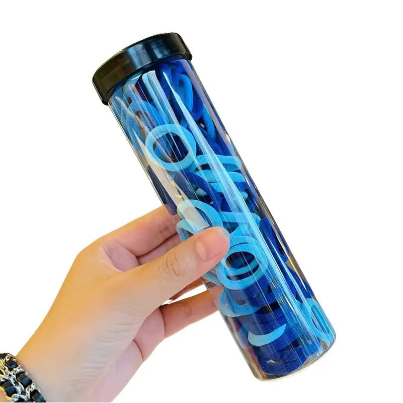 100 stücke Farbe Einfach zu Haar Hohe Elastische Haar Ring frauen Elegante Temperament Exquisite Alle-spiel Haar Ring haar Zubehör