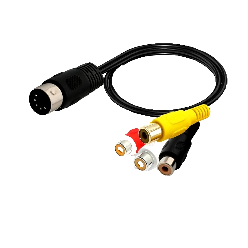 5 Pin Male DIN to 4 RCA Phono Female Plugs Audio Cable 30cm/150cm Connector Wire Cord for Audio Equipment