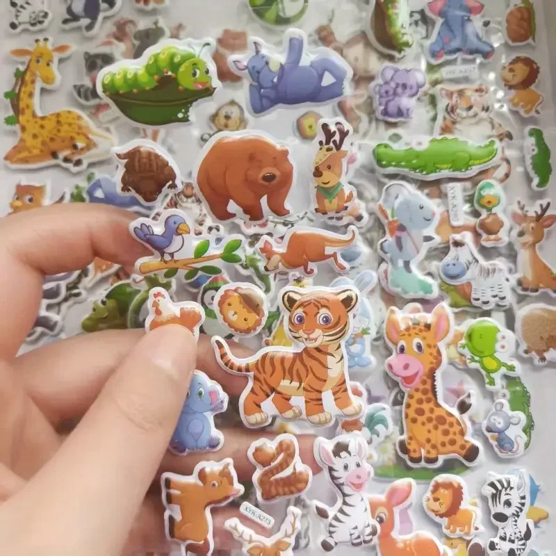 Niedliche Cartoon-Tier-3D-Blasen-Aufkleber für Scrapbooking, Tagebuch-Dekoration, DIY, verschiedene Anwendungen, Geburtstagsgeschenk-Aufkleber – Detail 3