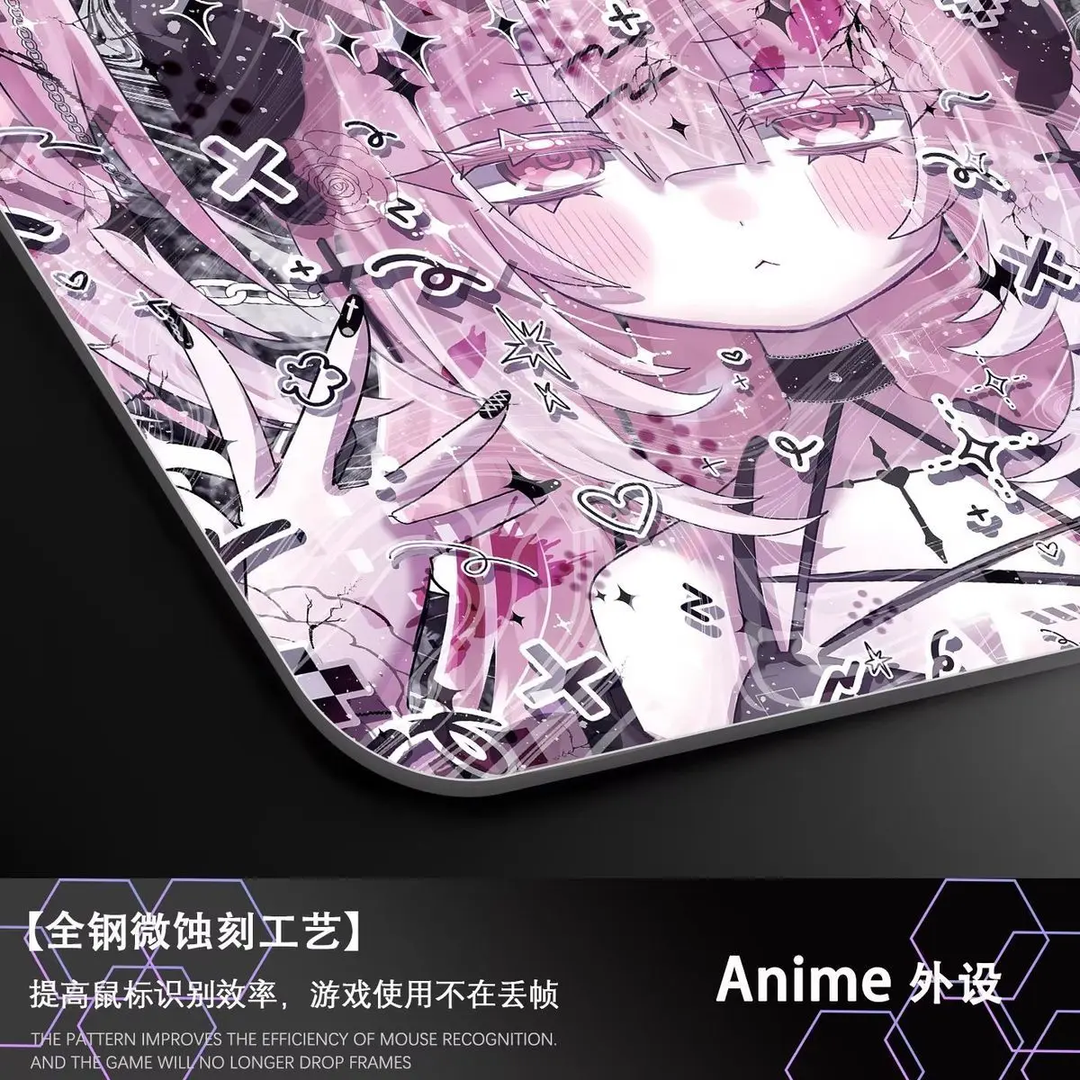 Glass Anime Mouse Pad Glass Mouse Pad Gaming Pad Smooth Frosted Surface Waterproof Desk Tempered Multiple 45x40 Size Optional