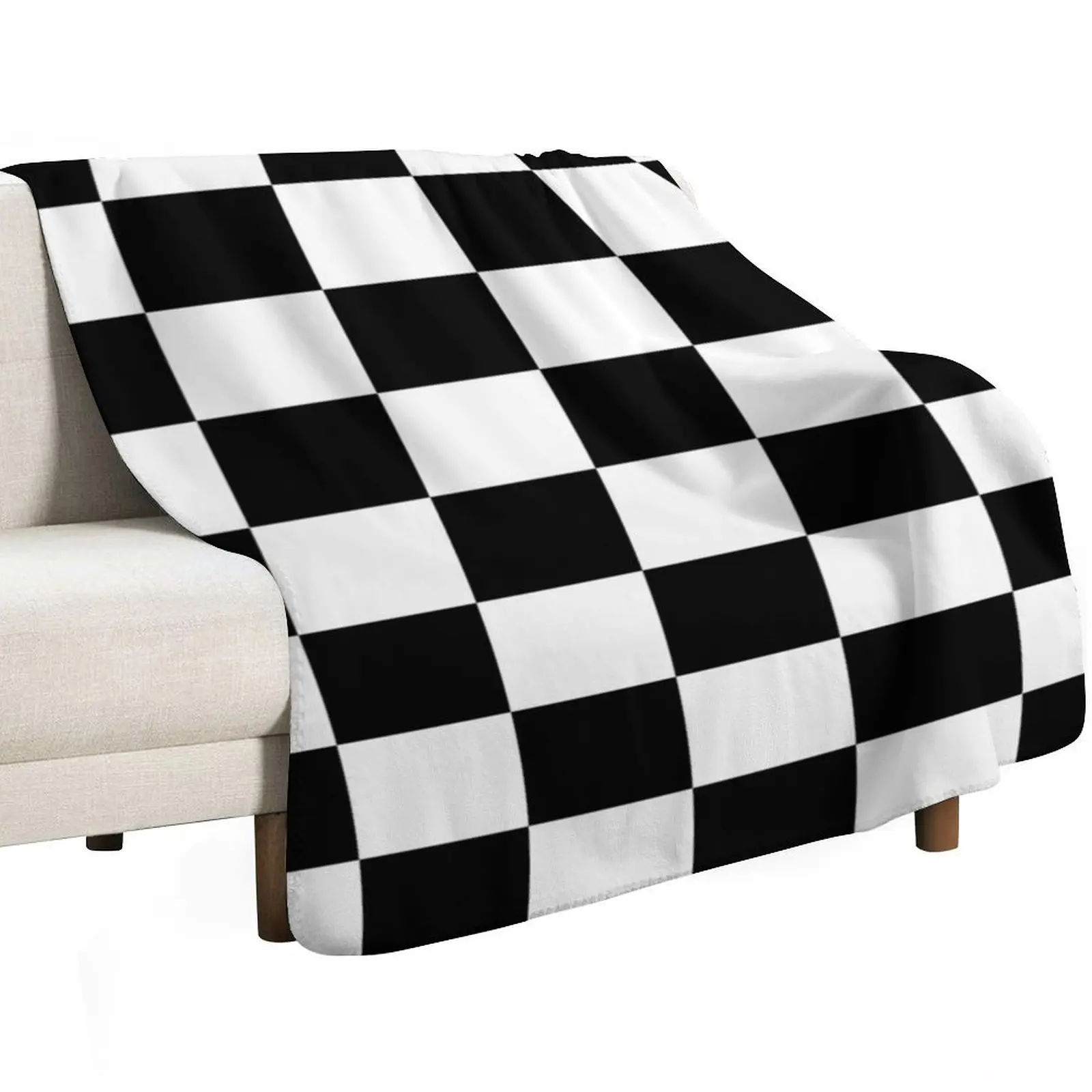 Chequered Flag Checkered Racing Car Winner Bedspread Duvet Phone Case Throw Blanket Shaggy Flannel Cute Plaid Blankets