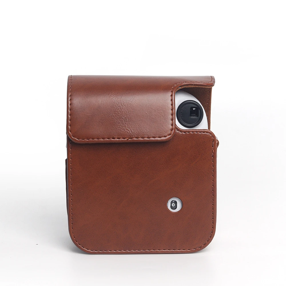 Mini custodia morbida per fotocamera retrò per custodia in pelle Instax Mini 12 PU con custodia per fotocamera con tracolla