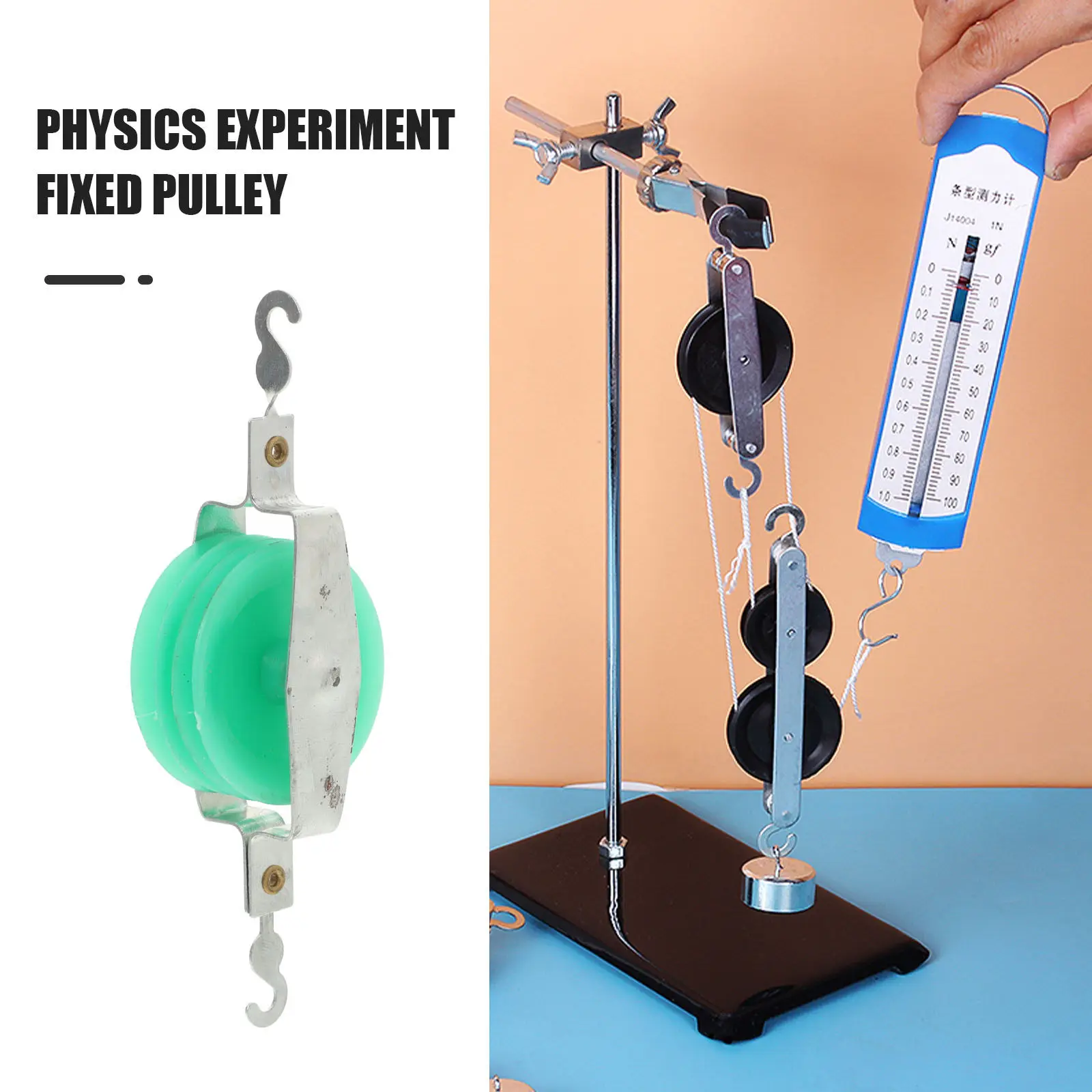 4Pcs Physics Experiment Pulley Set Plastic Twosingle Twodouble Structure for Student Mechanics Lab Science Kit Physics Lab