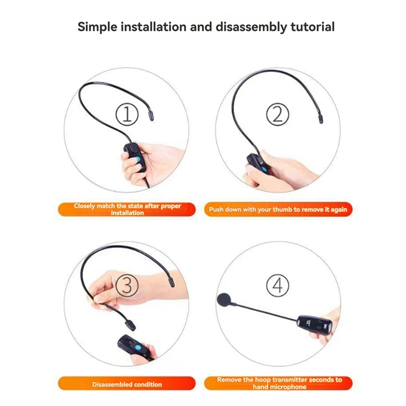 Перезаряжаемый UHF-микрофон, гарнитура, головной убор, беспроводной микрофон для усиления голоса в конференции, обучение