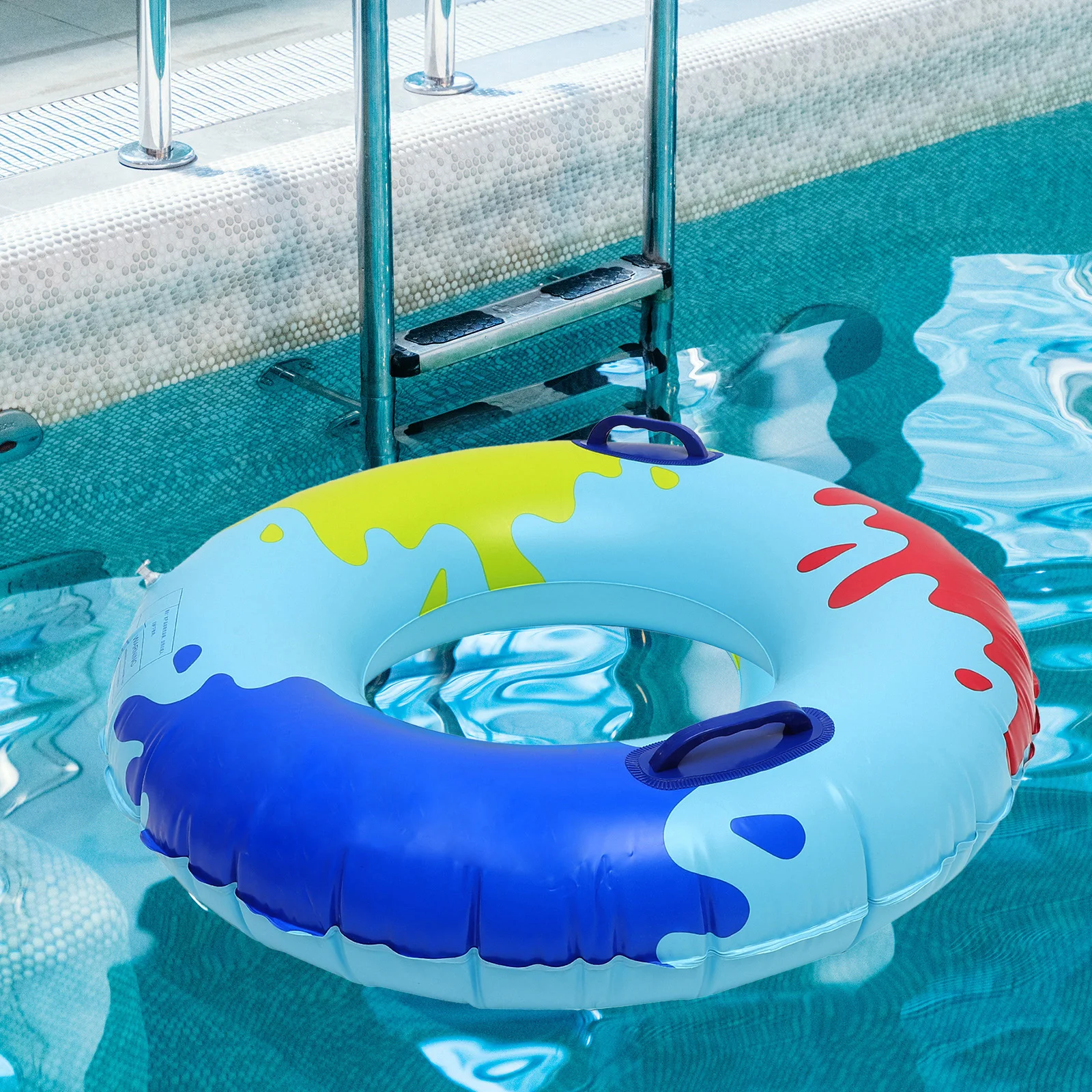 

Inflatable Swim PVC Swimming Pool Swimming Ring Material Pool Float H Accessory Beach Toy Lightweight Compact Size