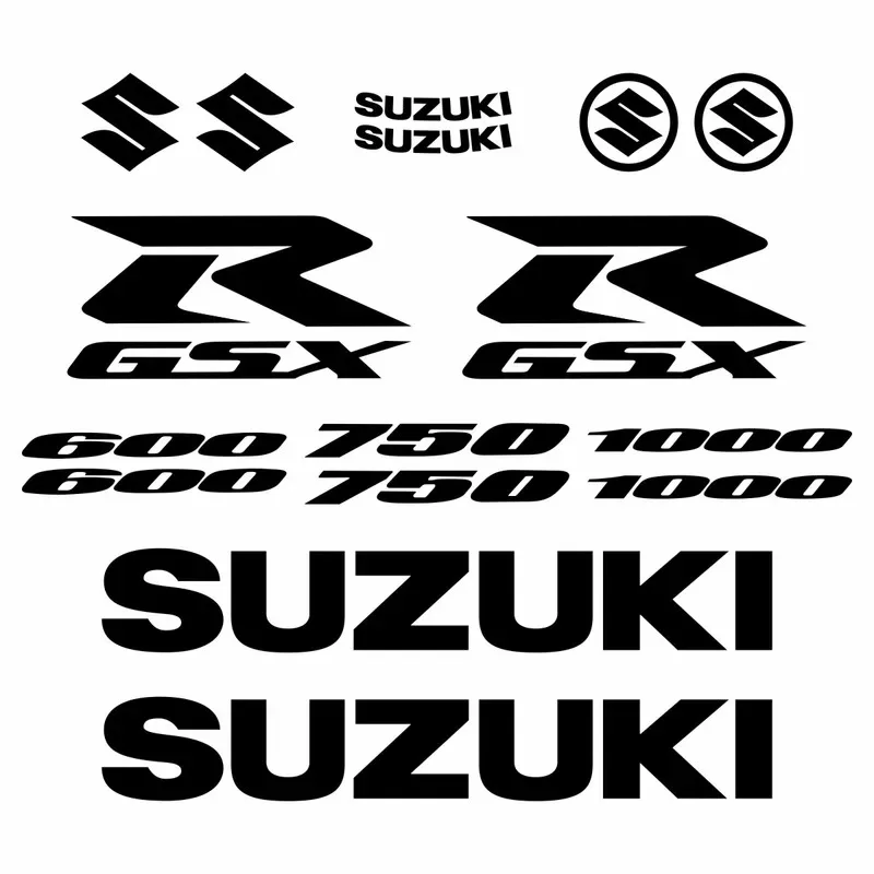 

For Suzuki GSXR 600 750 1000 Stickers Decals Tank Logo Set Helmet Emblem Vinyl Kit
