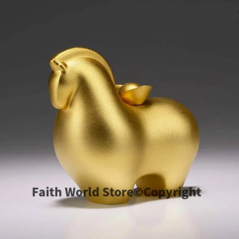 

зарубежный бизнес, почетный гость, ПОДАРОК, финансы, официальное обслуживание, босс, высокое качество, удача, репродукция богатства, золотой королевский конь, талисман