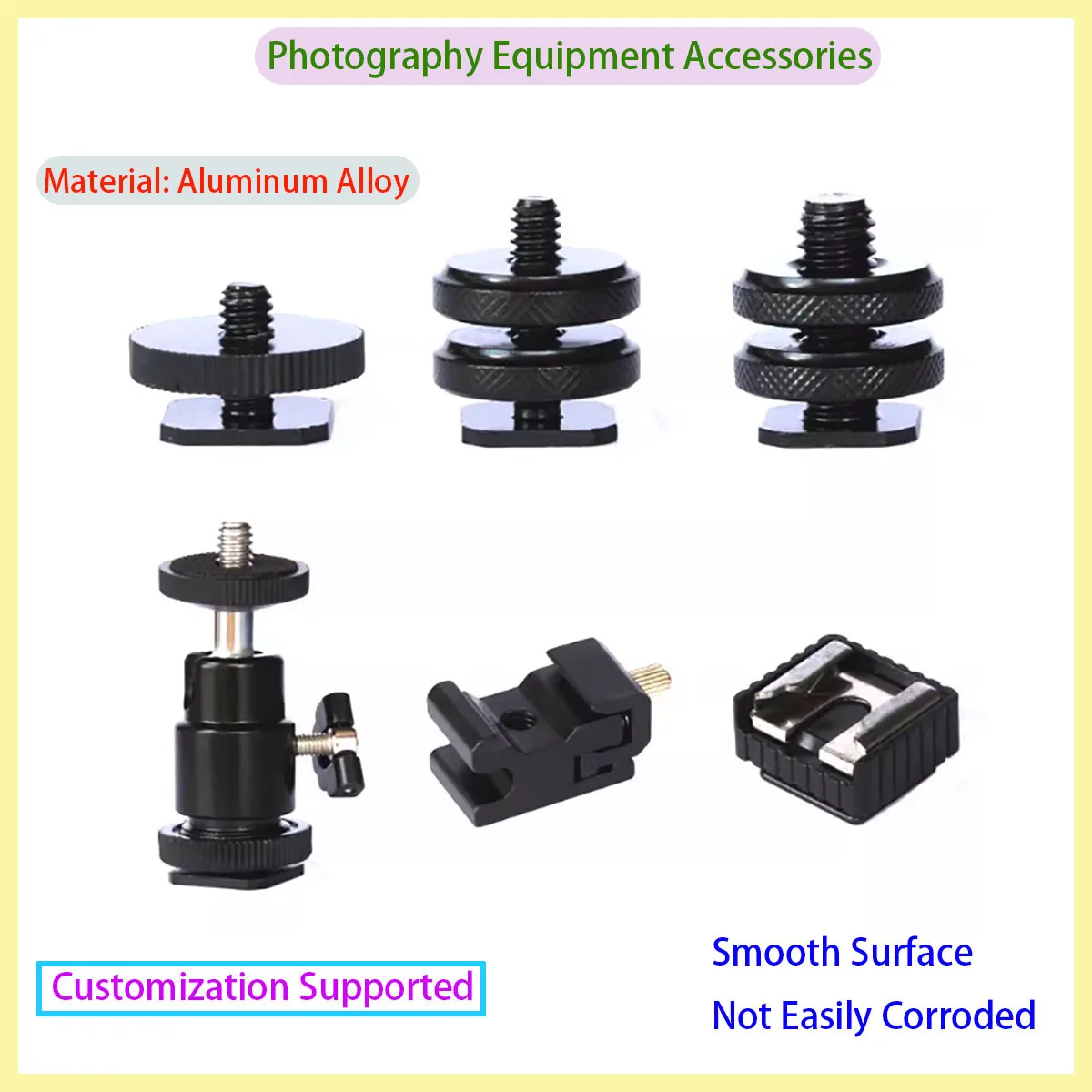 

1/4 "3/8" 5/8 "M6 Tripod Mounting Screw, Suitable for Studio Accessory Mounting Bracket Base
