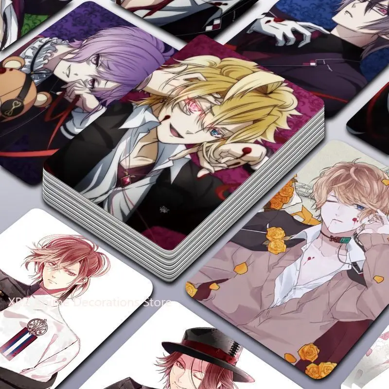 

55PCS Do Not Repeat Anime Diabolik Lovers Lomo Laser Card Photocard Collection Ornament Postcard Cosplay Kids Halloween Gifts
