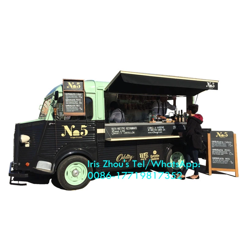 New Food Vending Cart Electric Truck Mobile Kitchen Catering Trailer For Hot Dog Hamburger Hot Dog Bubble Tea Coffee Ice Cream