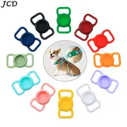 JCD Apple Airtags Case For Pet Silicone Protective Case GPS Finder Dog Cat Collar Loop For Locator Tracker Anti-lost