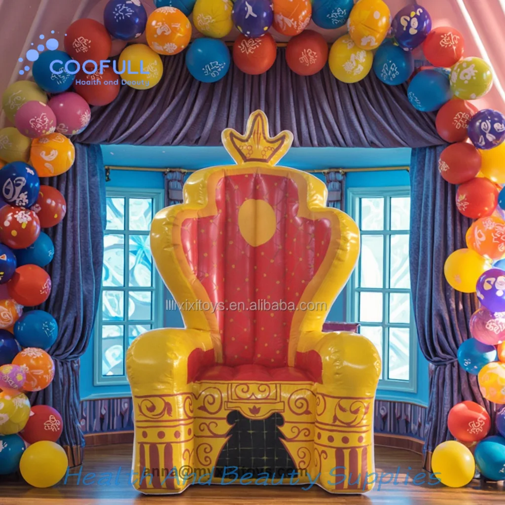 Coofull Inflatable Queen Sofa for Kids Events, Large Inflatables Chair for Birthday Party Fun Equipment