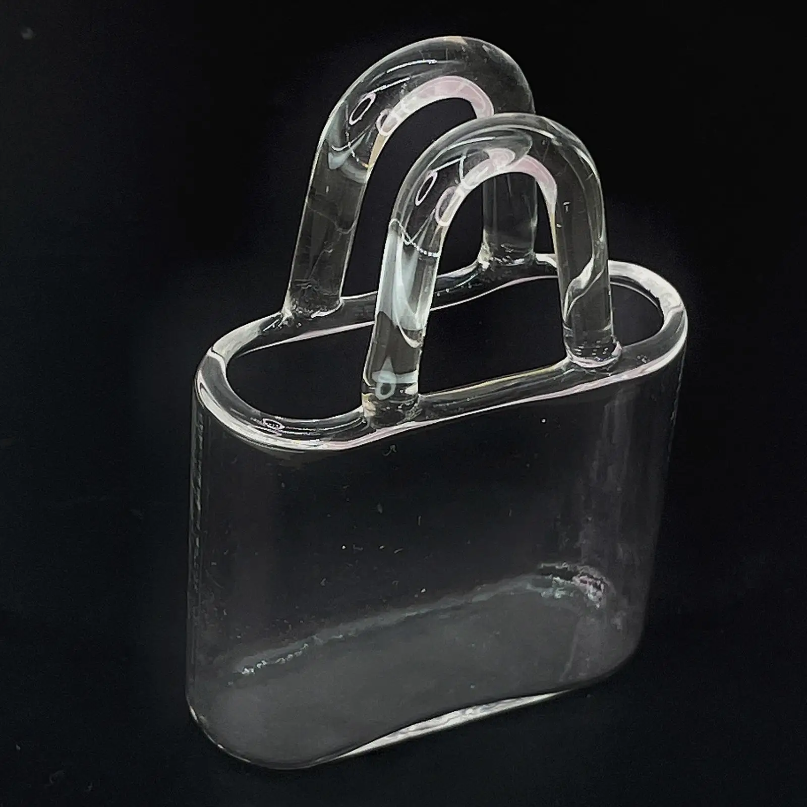 

Glass Dollhouse Mini Handbag Transparent Vase Dollhouse Decor Accessories for Holiday Gifts