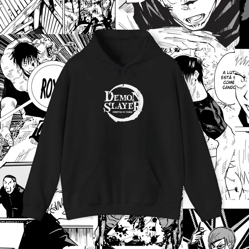 Tanjiro Kamado Kimetsu No Yaiba Demon Slayer Hoodie Anime  Trendy Manga Clothing Anime Merchandise Unisex Casual Wear