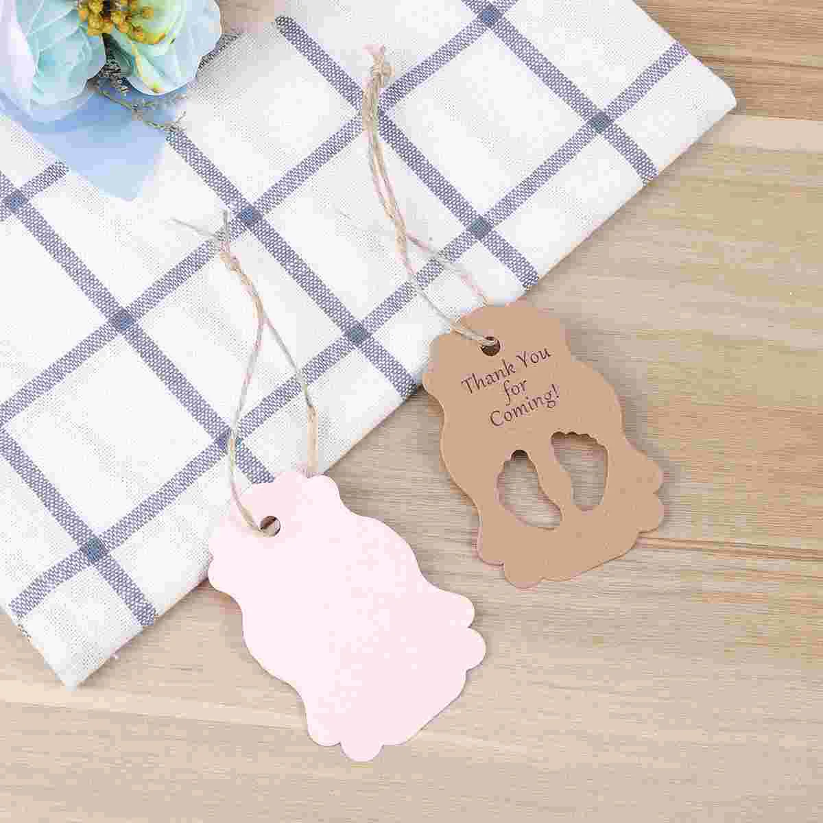 50 Pcs Baby Presents The Gift Shower Favor Tags Keepsake Gifts Blue Hanging Newborn