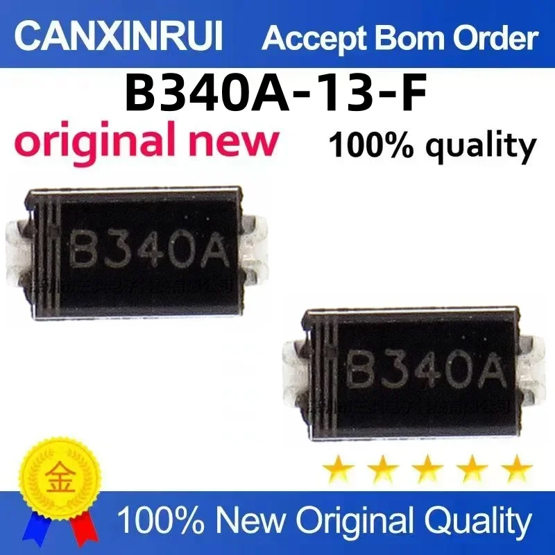 

(5-100 pieces) B340A-13-F SMA DO-214AC SMD Schottky diode silk screen B340A chip