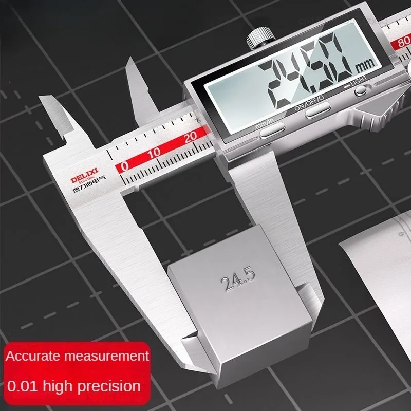 Delixi Vernier Calipers Measuring Calipers Household High‑Precision Large Screen Digital Display Practical Analysis Instruments