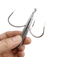 Sea-bream Treble Fishhook Fishing Equipment 20-100g Saltwater Triple Barbed Fish Hooks Giant Bass Lure Hook Крючки Для Рыбалки