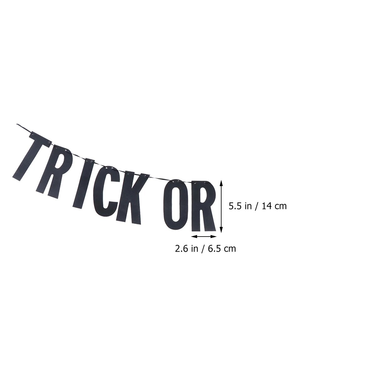 

Letters Garland Banner Bunting with Trick or Treat for Celebration Halloween Party Stage Decoration Black