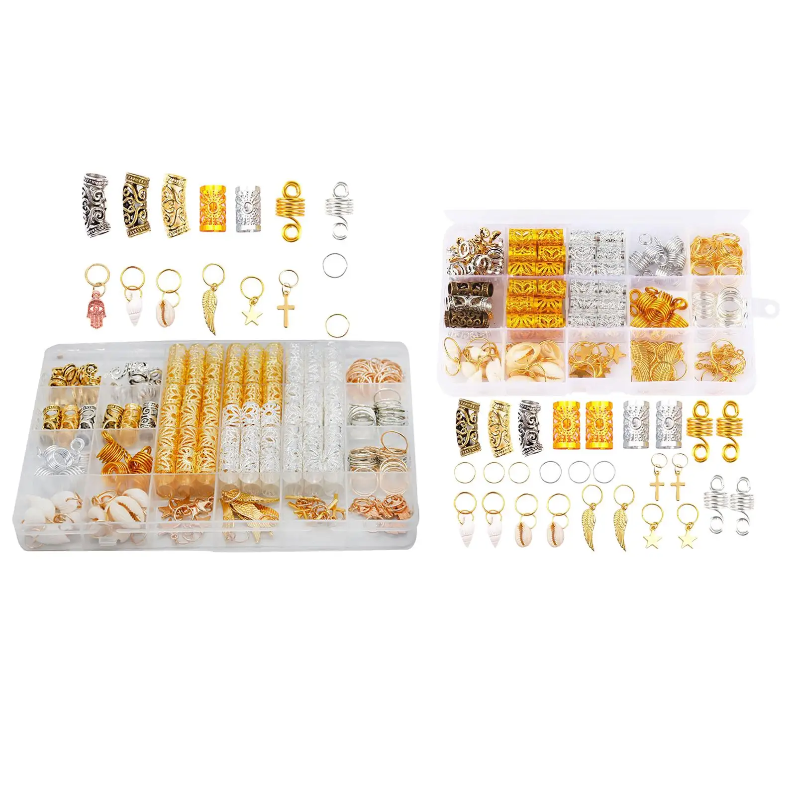 مشابك مصنوعة من خليط معدني، مجموعة قلادات متقاطعة معدنية لمستلزمات التجميل من أجل دريدلوك، والمكياج، والحفلات، والنساء #2