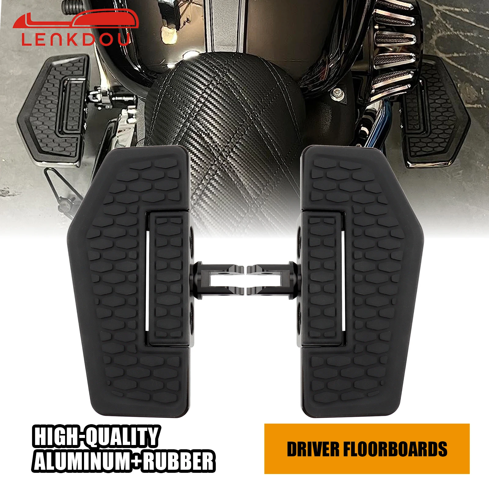 Motorcycle Hex Front Foot Pegs Floorboards Footrest Pedals For Harley Softail Fat Boy Sport Glide Street Bob Low Rider 2018-2024