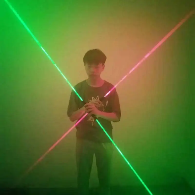 Green light 532nmLaser flashlight Double head laser light dance laser spotlight show laser sword lighting props party lights