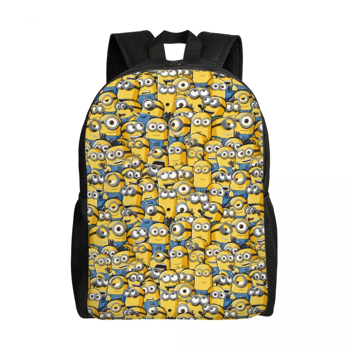 Custom Minions Anime Backpack Women Men Casual Bookbag for College School Cartoon Minion Bags