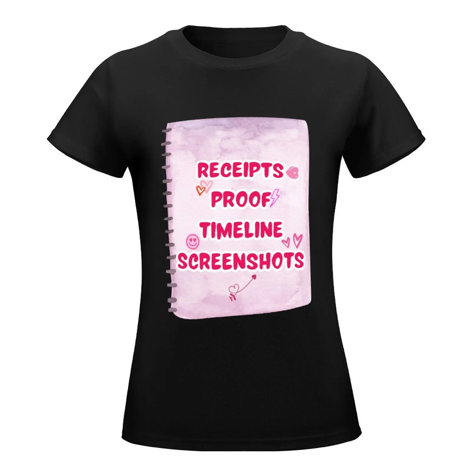 Receipts Proof Timeline Screenshots Sticker / T Shirt T-Shirt sweat graphics t shirt for Women