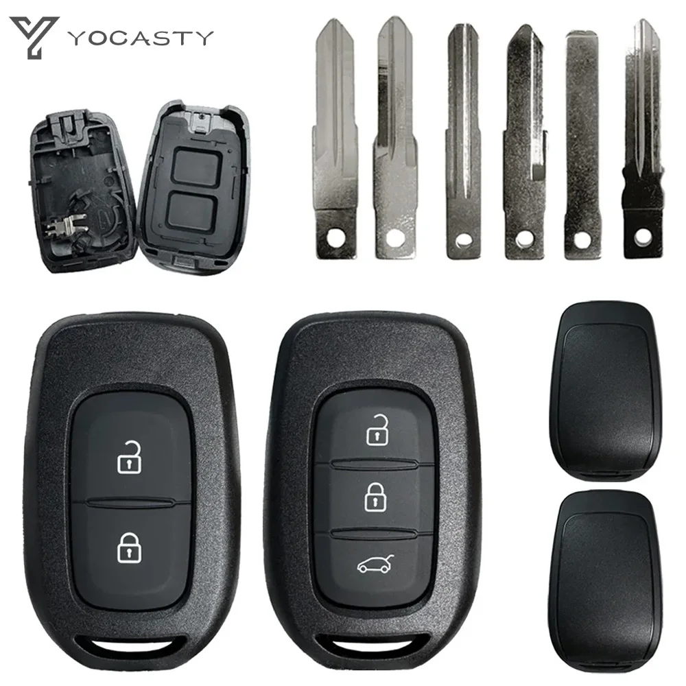 YOCASTY 2 3 Buttons For Renault Clio4 Sandero Master3 Symbol Trafic Dacia Logan Dokker Duster Vauxhall VIVARO Car Key Shell Case