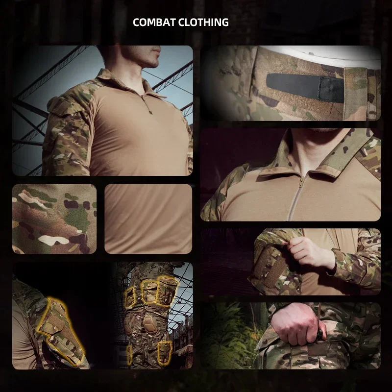G3 Clothing Frog Tactical Top Long Sleeve Shirts CP Camouflage Outdoor Hunting Uniforms