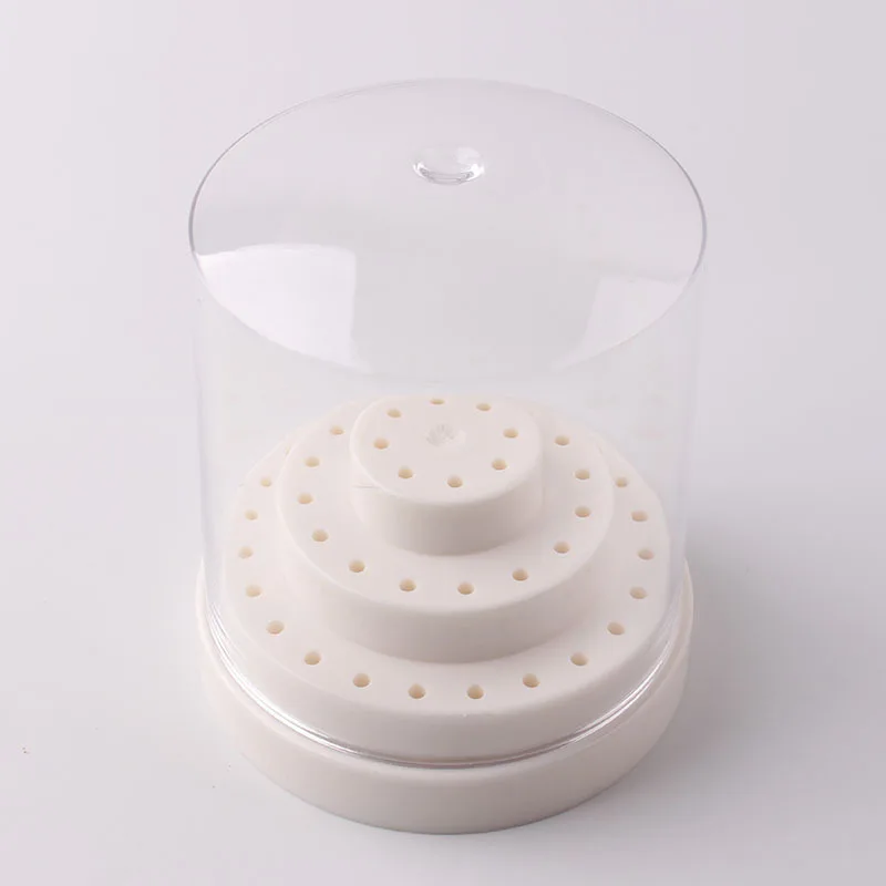 48 buracos caixa de broca do prego titular lixa cabeça expositor rack armazenamento fresa para manicure ferramenta e acessório