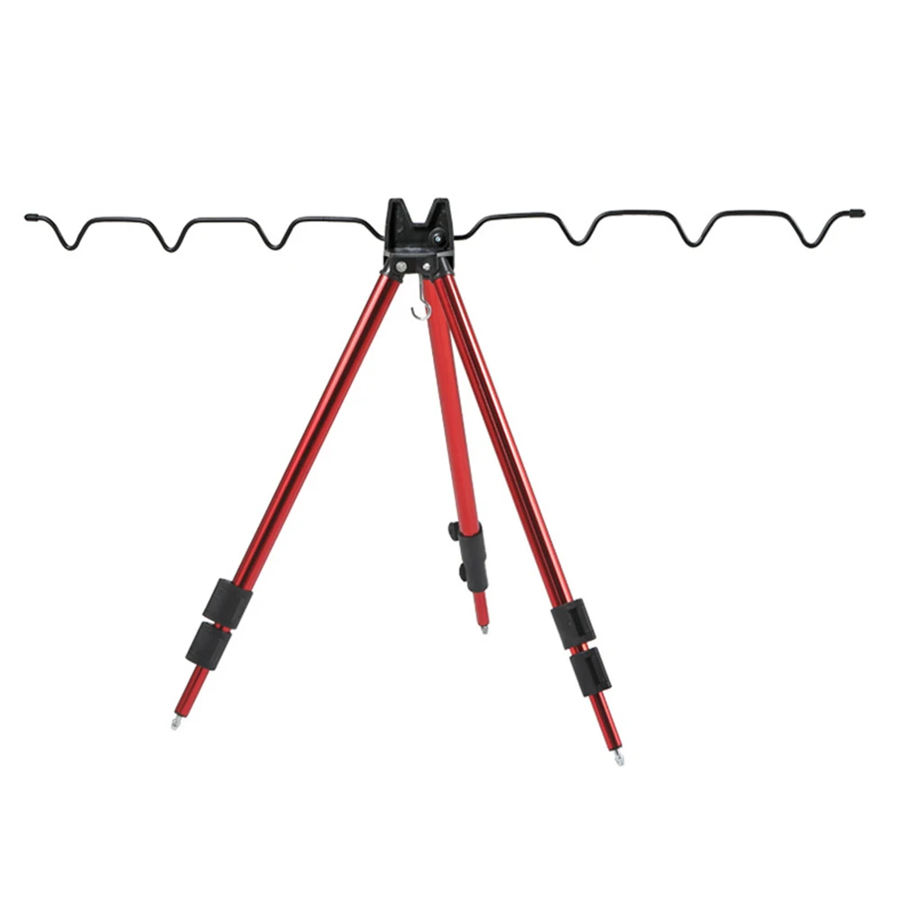 

Fishing Rod Holder Tripod Stainless Steel Stand Support Telescopic Adjustment Counterweight Rest Retractable Outdoor