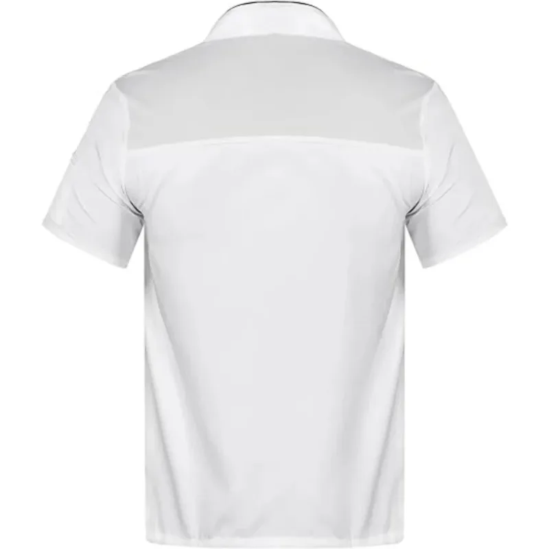 유니섹스 셰프 재킷 통기성과 편안함을 갖춘 반팔 셰프 재킷 주방 요리 셰프 레스토랑 유니폼