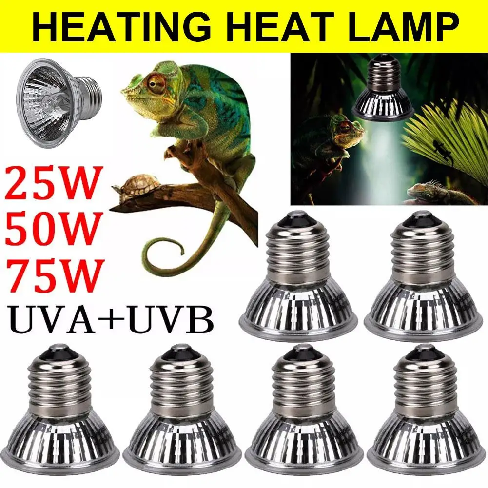 25/50/75w uva uvb Reptilien lampe Glühbirne Schildkröte aalen UV-Glühbirnen Heiz licht Voll spektrum Sonnen lampe für Amphibien Haustiere Schlange