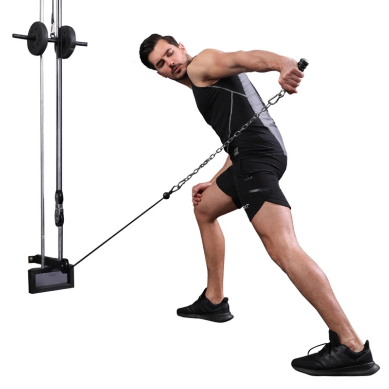 Push Down Single Gym Handle Triceps Strength Pull Up Hand Grips Fitness Single Arm Handle Rope Pull Down Grip Easy Use