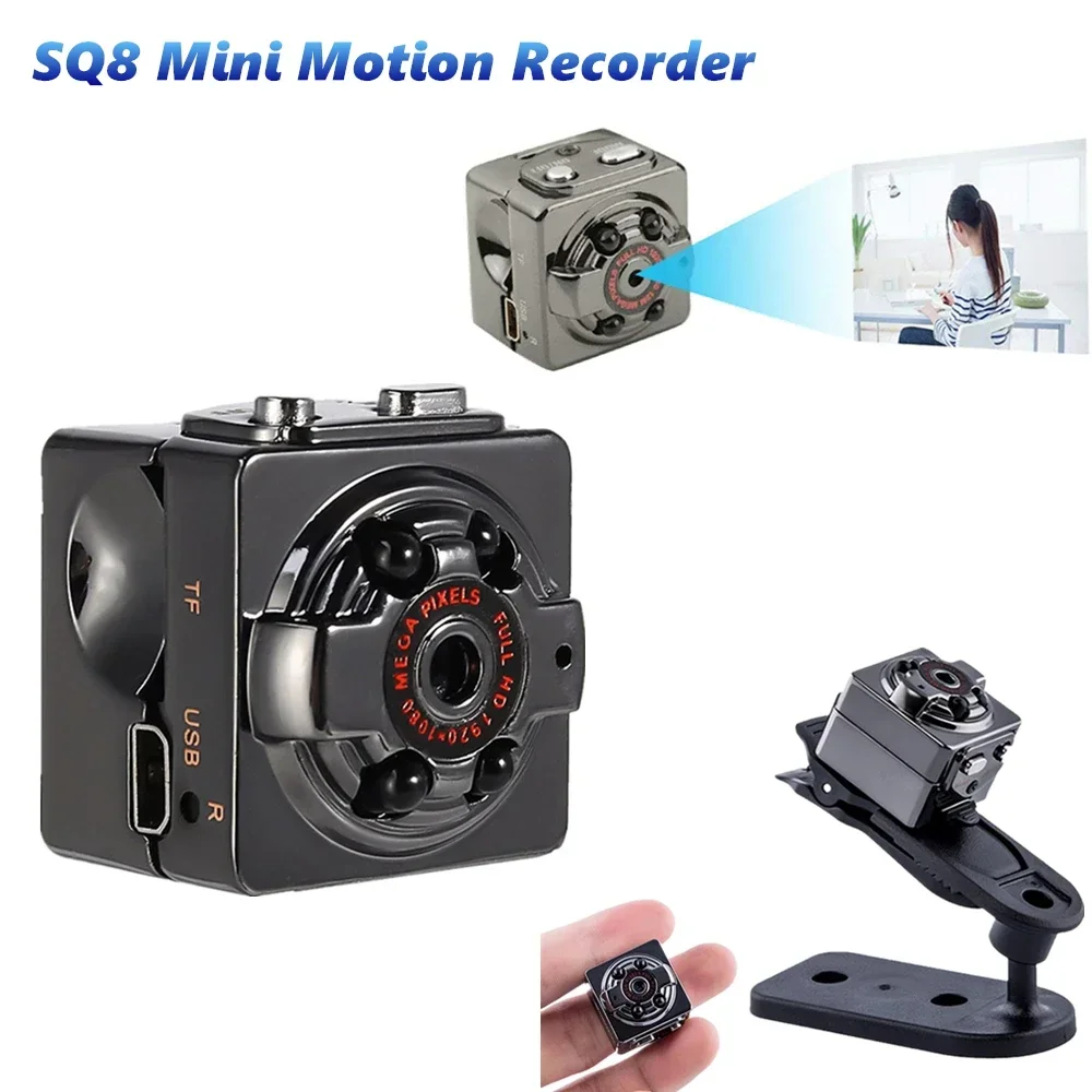 SQ8 Mini Action Cam Sensor Motion Recorder Mini Battery Camera Sport DV Camera 1080P Full HD Small Car DVR Dash Cam Camcorder IR