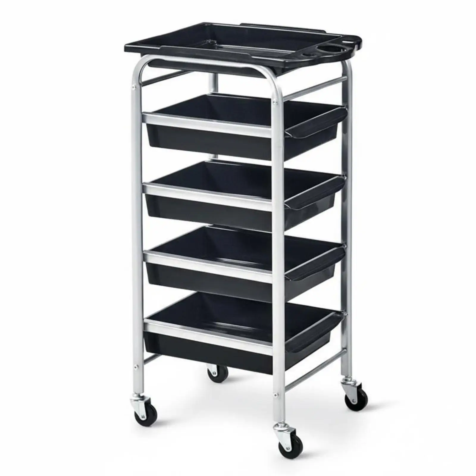 Auxiliary Hairdressing Trolley with Removable Drawers Salon Supply Cart for Hair Salon Equipment and Accessories